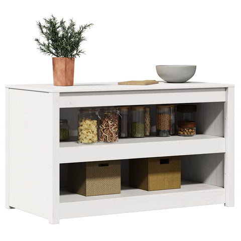 vidaXL Kitchen Cabinet White 106 x 55 x 64 cm Solid Pine wood