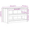 vidaXL Kitchen Cabinet White pinewood Pinewood Medium Shelving