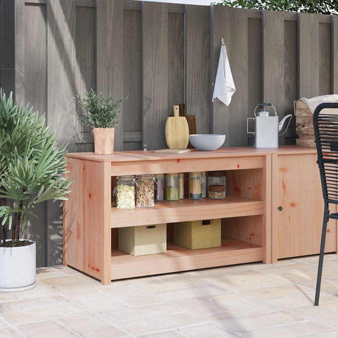 vidaXL Kitchen Cabinet Brown 106 x 55 x 64 cm Solid Pine wood