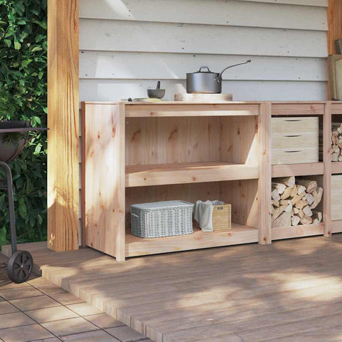 vidaXL Kitchen Cabinet Brown 106 x 55 x 92 cm Solid Pine wood