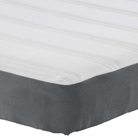 vidaXL Bed Mattress with Mattress Grey 140 x 190 cm Fabric