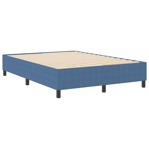 vidaXL Box Spring Bed Blue 140 x 190 cm Corduroy fabric