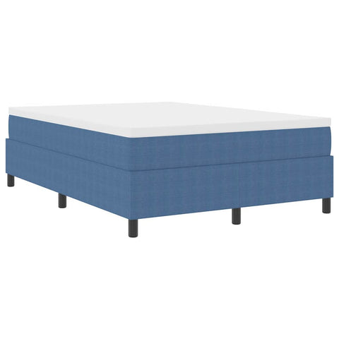vidaXL Box Spring Bed Blue 140 x 190 cm Corduroy fabric