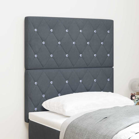 vidaXL Velvet Headboard Height Adjustable Dark grey 80 cm Velvet