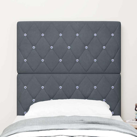 vidaXL Velvet Headboard Height Adjustable Dark grey 80 cm Velvet