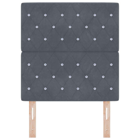 vidaXL Velvet Headboard Height Adjustable Dark grey 80 cm Velvet