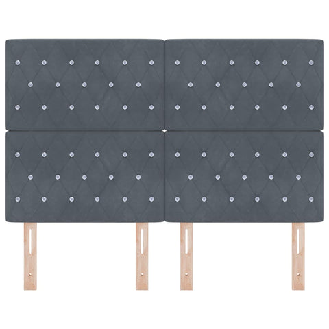 vidaXL Velvet Headboard Height Adjustable Dark grey 160 cm Velvet