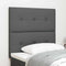 vidaXL Headboard Height Adjustable Manual Dark grey 80 cm Fabric