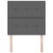 vidaXL Headboard Height Adjustable Manual Dark grey 80 cm Fabric