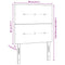 vidaXL Headboard Height Adjustable with Headboard Black 80 cm Fabric