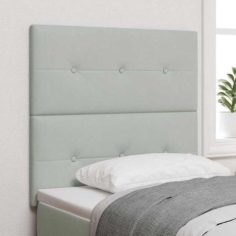 vidaXL Headboard Wall-mounted with Headboard Light grey 80 cm Velvet