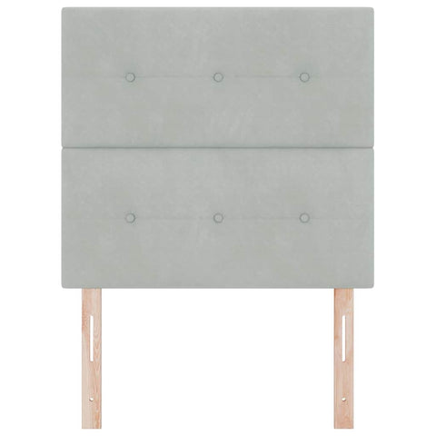 vidaXL Headboard Wall-mounted with Headboard Light grey 80 cm Velvet
