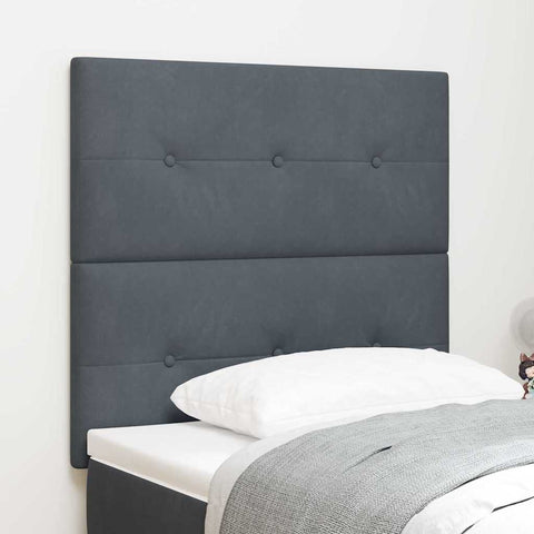 vidaXL Headboard Wall-mounted with Headboard Dark grey 80 cm Velvet