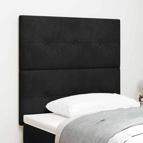 vidaXL Headboard Wall-mounted with Headboard Manual Black 80 cm Velvet