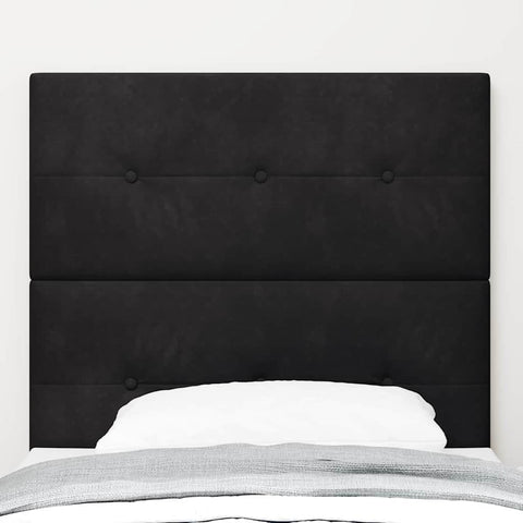 vidaXL Headboard Wall-mounted with Headboard Manual Black 80 cm Velvet