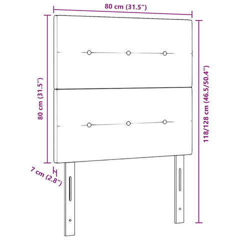 vidaXL Headboard Wall-mounted with Headboard Manual Pink 80 cm Velvet