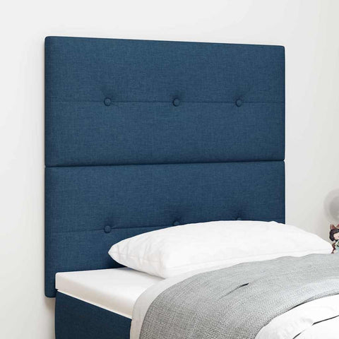 vidaXL Headboard Height Adjustable with Headboard Blue 90 cm Fabric