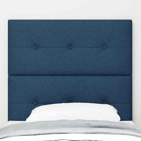 vidaXL Headboard Height Adjustable with Headboard Blue 90 cm Fabric