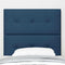 vidaXL Headboard Height Adjustable with Headboard Blue 90 cm Fabric