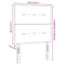 vidaXL Headboard Height Adjustable with Headboard Blue 90 cm Fabric