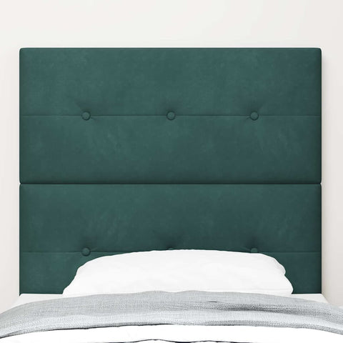 vidaXL Headboard Wall-mounted with Headboard Dark green 90 cm Velvet