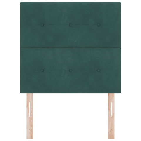vidaXL Headboard Wall-mounted with Headboard Dark green 90 cm Velvet