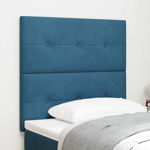 vidaXL Headboard Wall-mounted with Headboard Dark blue 90 cm Velvet