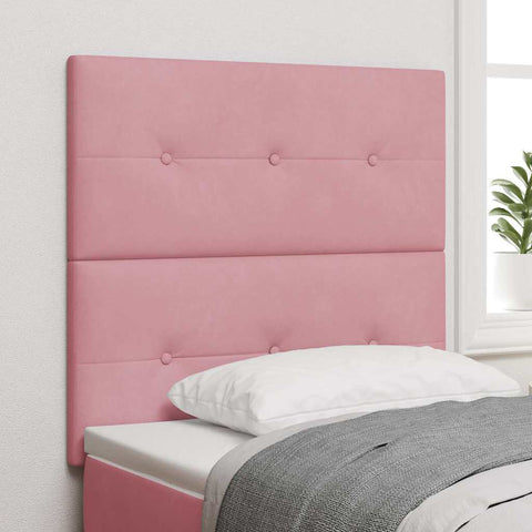 vidaXL Headboard Wall-mounted with Headboard Manual Pink 90 cm Velvet