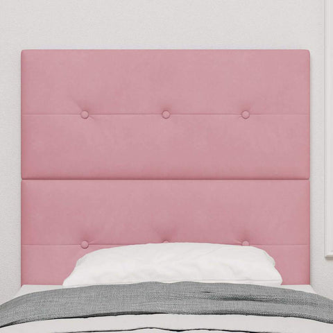 vidaXL Headboard Wall-mounted with Headboard Manual Pink 90 cm Velvet