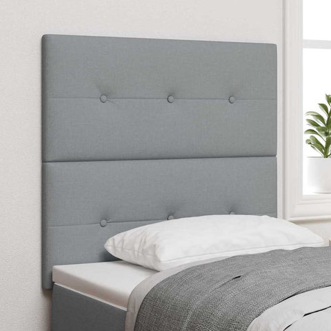 vidaXL Headboard Height Adjustable Manual Light grey 100 cm Fabric