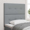 vidaXL Headboard Height Adjustable Manual Light grey 100 cm Fabric
