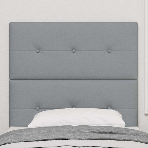 vidaXL Headboard Height Adjustable Manual Light grey 100 cm Fabric