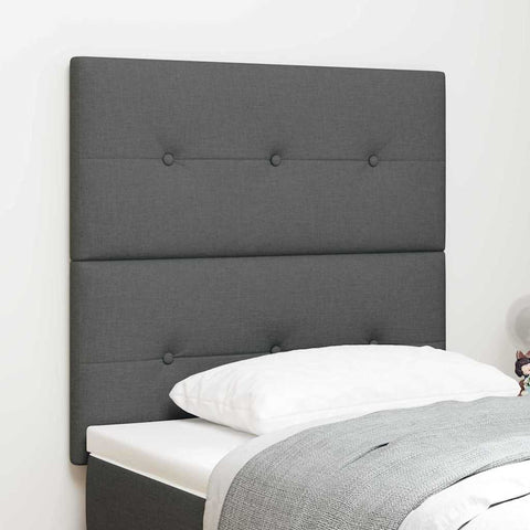 vidaXL Headboard Height Adjustable Manual Dark grey 100 cm Fabric
