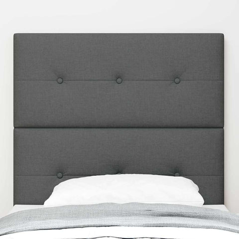 vidaXL Headboard Height Adjustable Manual Dark grey 100 cm Fabric