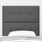 vidaXL Headboard Height Adjustable Manual Dark grey 100 cm Fabric
