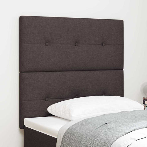 vidaXL Headboard Height Adjustable Manual Dark brown 100 cm Fabric