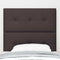 vidaXL Headboard Height Adjustable Manual Dark brown 100 cm Fabric