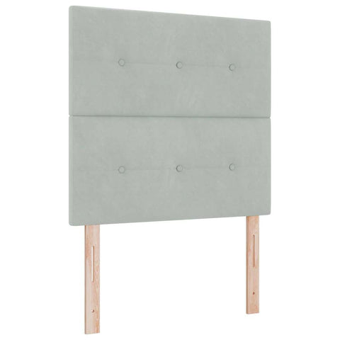 vidaXL Headboard Wall-mounted with Headboard Light grey 100 cm Velvet