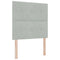 vidaXL Headboard Wall-mounted with Headboard Light grey 100 cm Velvet
