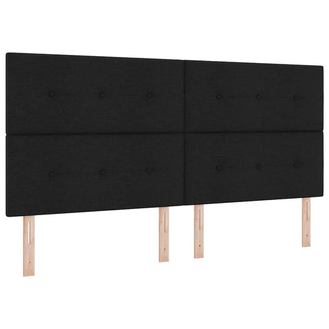 vidaXL Headboard Height Adjustable with Headboard Black 200 cm Fabric