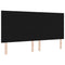 vidaXL Headboard Height Adjustable with Headboard Black 200 cm Fabric