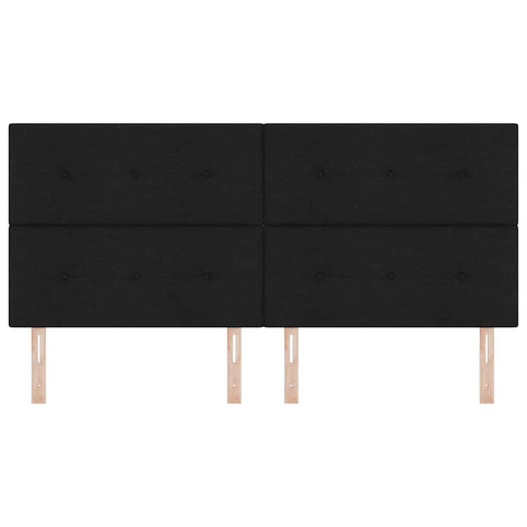 vidaXL Headboard Height Adjustable with Headboard Black 200 cm Fabric