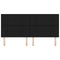 vidaXL Headboard Height Adjustable with Headboard Black 200 cm Fabric