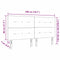 vidaXL Headboard Height Adjustable with Headboard Black 200 cm Fabric