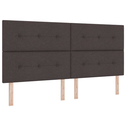 vidaXL Headboard Height Adjustable Manual Dark brown 200 cm Fabric