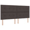 vidaXL Headboard Height Adjustable Manual Dark brown 200 cm Fabric