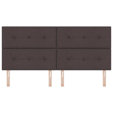 vidaXL Headboard Height Adjustable Manual Dark brown 200 cm Fabric