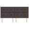 vidaXL Headboard Height Adjustable Manual Dark brown 200 cm Fabric