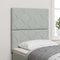 vidaXL Headboard Wall-mounted Geometric Manual Light grey 80 cm Velvet
