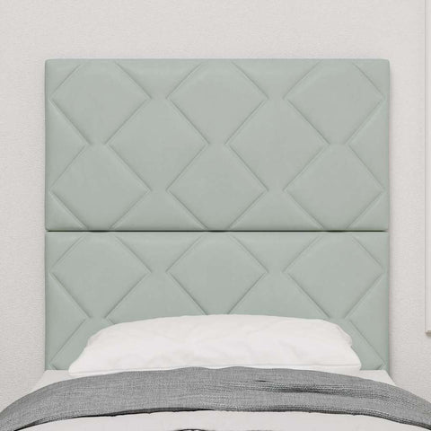 vidaXL Headboard Wall-mounted Geometric Manual Light grey 80 cm Velvet